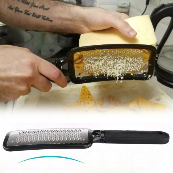 Handheld Cheese Grater Lemon Zester Ginger Fine Shredder Scraper Rasp File Tool - Image 7