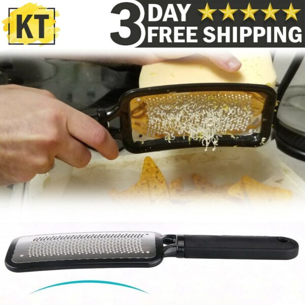 Handheld Cheese Grater Lemon Zester Ginger Fine Shredder Scraper Rasp File Tool - Image 8