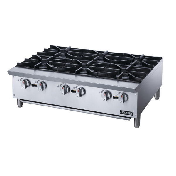 Commercial Gas Hotplate Cooktop in Stainless Steel with Six  Lift-Off Burner Hot Plate - Image 3